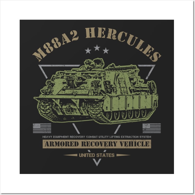 M88A2 Hercules - M88 Recovery Vehicle Wall Art by Military Style Designs